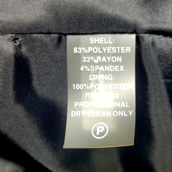 Calvin Klein Black Polyester Rayon Spandex Women's Jacket 🧥 Size 14 - Picture 12 of 15